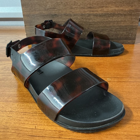 Melissa Women Cosmic Tortoise Shell Pattern Jelly Slingback Sandal Size 9 - Picture 1 of 7
